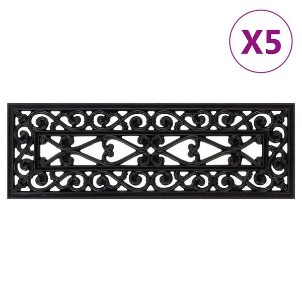 vidaXL Schodiskové stupne 5 ks 25x75 cm guma