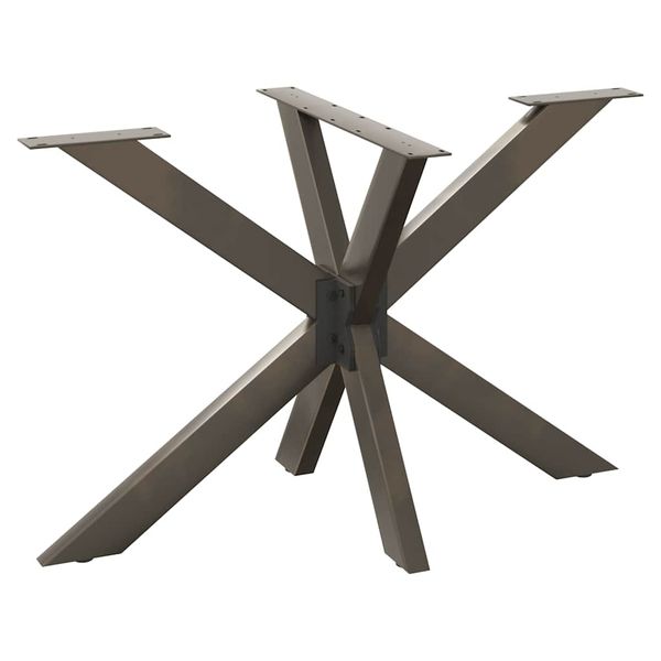 vidaXL Noha jedálenského stola v tvare pavúka, čierna 120x68x(72-73) cm, oceľ