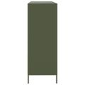 VidaXL Príborník Olive Green 135x39x103,5 cm Oceľ valcovaná za studena