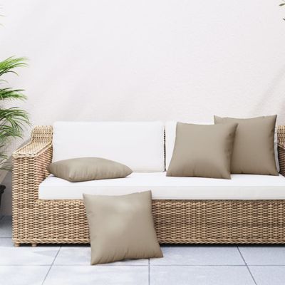 vidaXL Dekoratívne vankúše 4 ks sivohnedé 50x50 cm látka