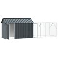 vidaXL Klietka pre vtákov s úložiskom Antracit 416,5 x 103 x 142 cm