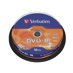 DVD-R VERBATIM 4,7GB 16X 10ks/cake