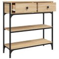 vidaXL Konzolový stolík dub sonoma 72,5x25x75 cm kompozitné drevo