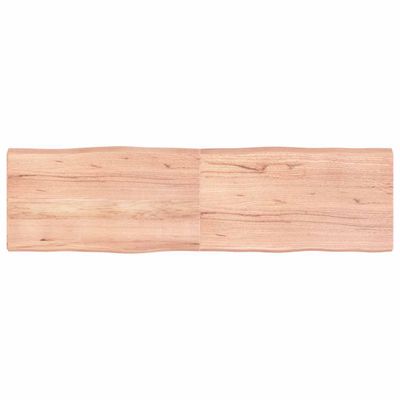 vidaXL Stolová doska svetlohnedá 180x50x(2-6)cm ošetrený masív hrany