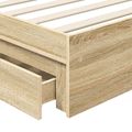 vidaXL Úložná posteľ Sonoma dub 90 x 190 cm Kompozitné drevo