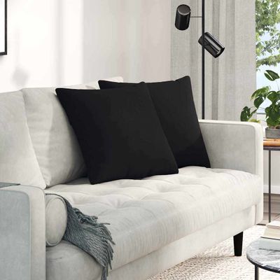 vidaXL Vankúše na pohovku 2 pcs Čierna 50 x 50 cm látka