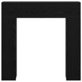 vidaXL Rám krbu Čierny dub 102 x 18 x 100,5 cm Kompozitné drevo