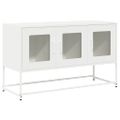 VidaXL TV skrinka Biela 100,5x39x60,5 cm Oceľ valcovaná za studena