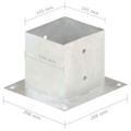vidaXL Kotvy na stĺpiky 4 ks 141 mm galvanizovaný kov