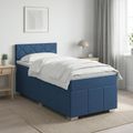vidaXL Posteľ boxspring s matracom Modrá 80 x 200 cm Látka