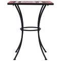 vidaXL Mozaikový bistro stolík, tehlovo biely 60 cm, keramika