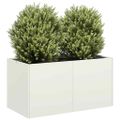 VidaXL kvetináč Biela 80x40x40 cm Oceľ valcovaná za studena