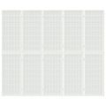 vidaXL Skladací paraván s 5 panelmi, japonský štýl 200x170 cm biely