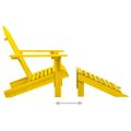 vidaXL Záhradná stolička Adirondack s otomanom jedľový masív žltá
