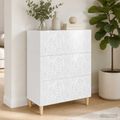 vidaXL Zásuvkový kabinet Biela s vysokým leskom 66 x 34,5 x 90 cm