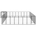 vidaXL Ohrádka pre psov 38 panelov čierna 50x100 cm práškovaná oceľ