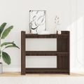 vidaXL Konzolový stolík hnedý dub 100x35x90 cm kompozitné drevo