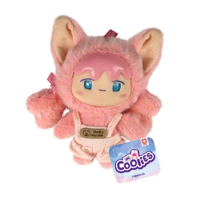 Plyšová bábika ružová COOLIES 15 cm