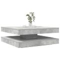 vidaXL konferenčný stolík otočný o 360 stupňov betón sivý 90x90x34,5cm