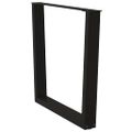 vidaXL Nohy k jedálenskému stolu v tvare V, 2 ks, čierne, 80 x (72-73,3) cm, oceľ