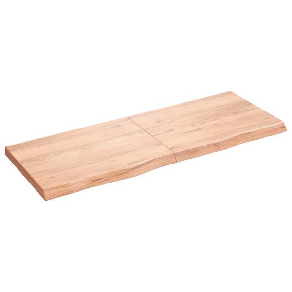 vidaXL Nástenná polica bledohnedá 160x60x(2-6) cm ošetrený masívny dub