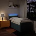 vidaXL Posteľný rám boxsping s matracom modrý 80x200 cm látka