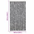 vidaXL Záves proti hmyzu sivý a čierny 100x220 cm ženilka