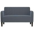 vidaXL Dvojpohovka, tmavosivá, 109 cm, zamatová