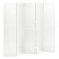 vidaXL 5-panelové paravány 2 ks biele 200x180 cm oceľ