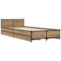 vidaXL Rám postele s čelom Dub artisan 80 x 200 cm Kompozitné drevo