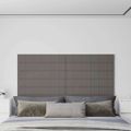 vidaXL Nástenné panely 12 ks bledosivé 90x15 cm látka 1,62 m²