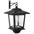vidaXL Nástenná lampa 2 ks Čierna 19 x 14 x 25 cm Nerezová oceľ a ABS