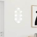 vidaXL Zrkadlo s LED svetlami 40x20 cm sklenené oválne