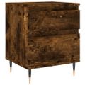 vidaXL Nočné stolíky 2 ks dymový dub 40x35x50 cm kompozitné drevo