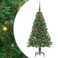 vidaXL Umelý vianočný stromček Zelená 150 cm PVC a Oceľ a Plast