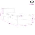 vidaXL Úložná posteľ s čelnou doskou Tmavozelená 90 x 200 cm Zamat
