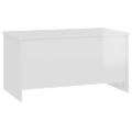 vidaXL Konferenčný stôl lesklý biely 102x55,5x52,5 cm spracované drevo