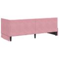 vidaXL Rohový rám postele s čelnou doskou Ružová 80 cm x 200 cm Zamat