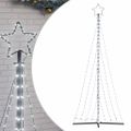 vidaXL LED vianočný stromček 447 LED studená biela 250 cm