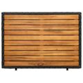 vidaXL Skrinkový Čierna 70 x 50 x 87 cm Polyester a Roly Rattan