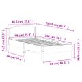 vidaXL Posteľ bez matraca voskovo hnedá 90x200 cm masívna borovica