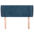 vidaXL Čelo postele so záhybmi tmavomodrá 83x23x78/88 cm zamat