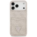Guess 4G Double Card Triangle puzdro pre iPhone 17 Pro Max ružové