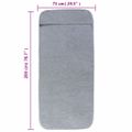 vidaXL Plážové uteráky 2 ks sivé 75x200 cm látka 400 GSM
