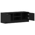 vidaXL TV skrinka 102 x 32 x 35.5 cm Čierny dub Kompozitné drevo