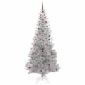 vidaXL Vianočný stromček Strieborná 240 cm PET