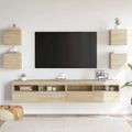 vidaXL Nástenné TV skrinky 4 ks dub sonoma 30,5x30x30 cm