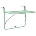 vidaXL Závesný balkónový stôl Mentolová zelená 60 x 39 x 65 cm Oceľ