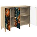 vidaXL Servírovacia skriňa LOCHEM Sonoma 102 x 33 x 75 cm