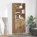 vidaXL Highboard 2 ks Remeselný dub 69,5 x 34 x 180 cm